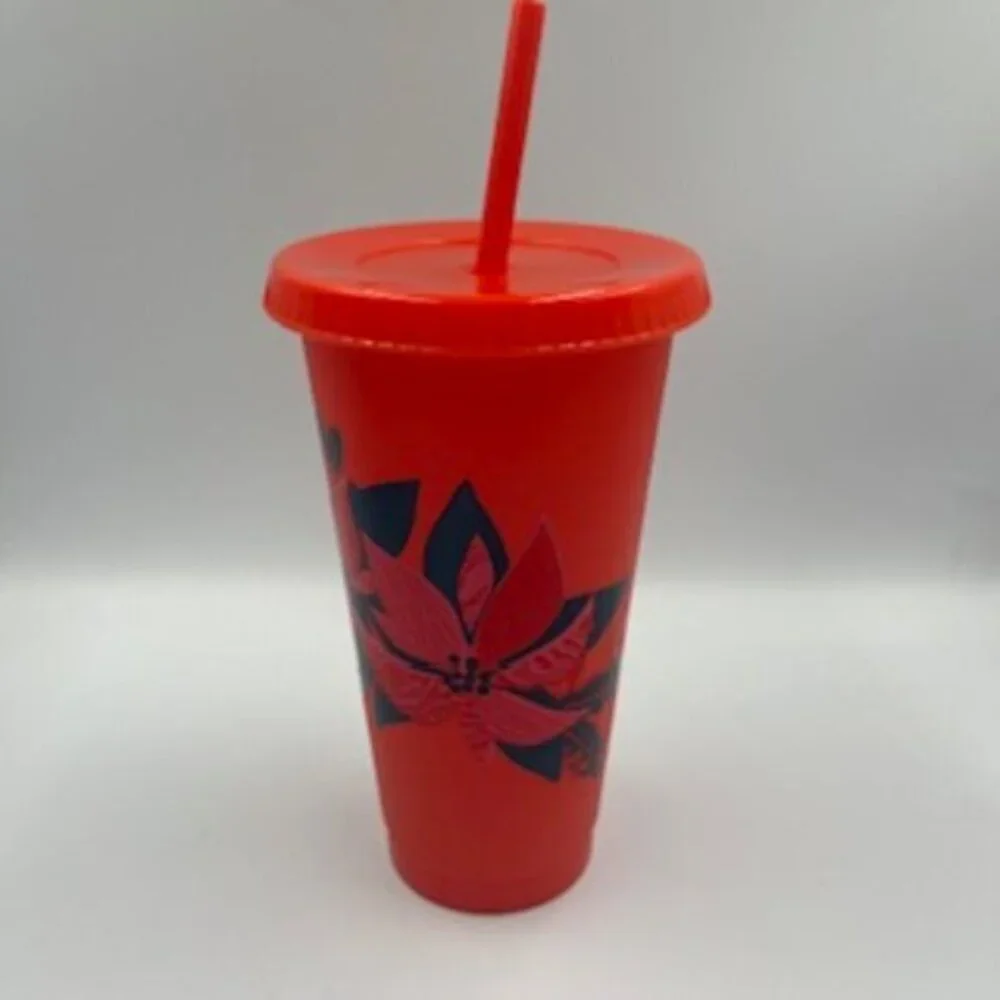Starbucks Christmas Cold Cups Venti‎ 24 oz Holiday Tumblers With Lids And Straws